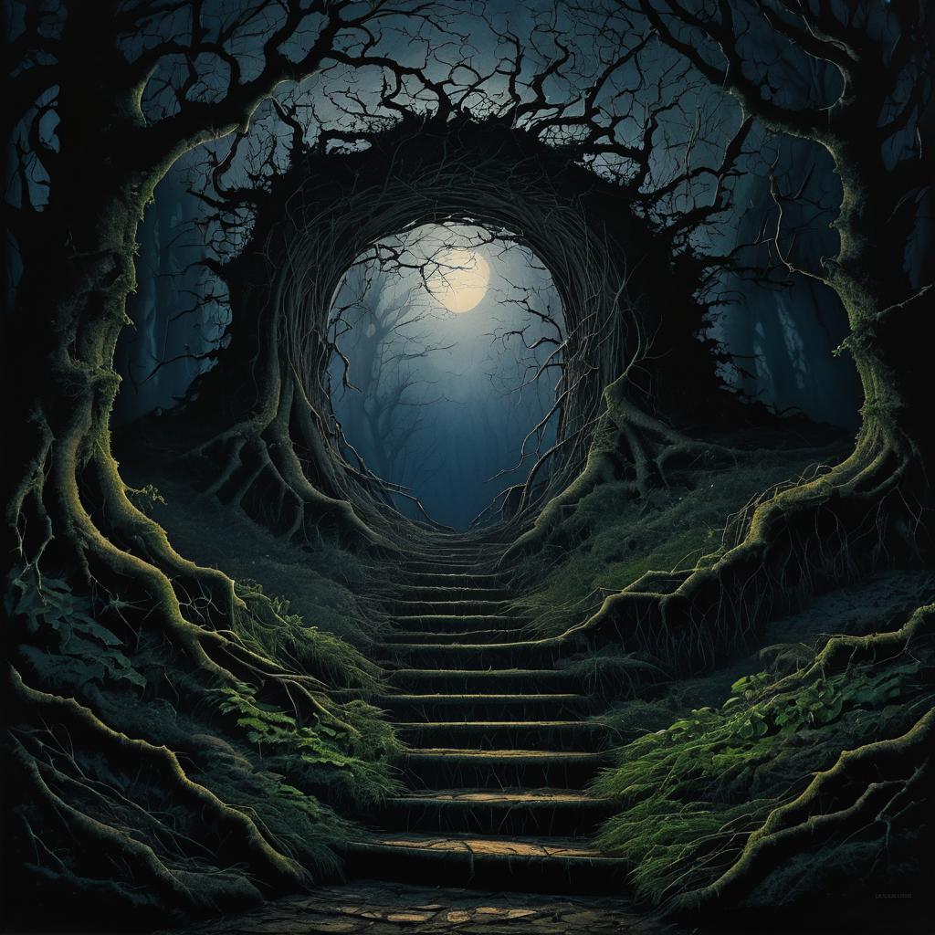 Ominous Portal: A Rooted Staircase