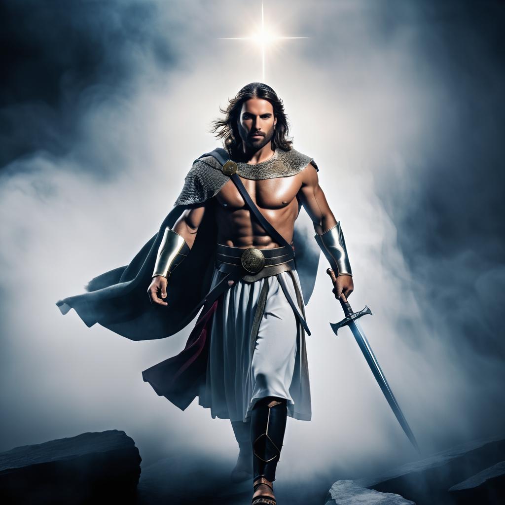 Jesus the Warrior in Mystical Fog