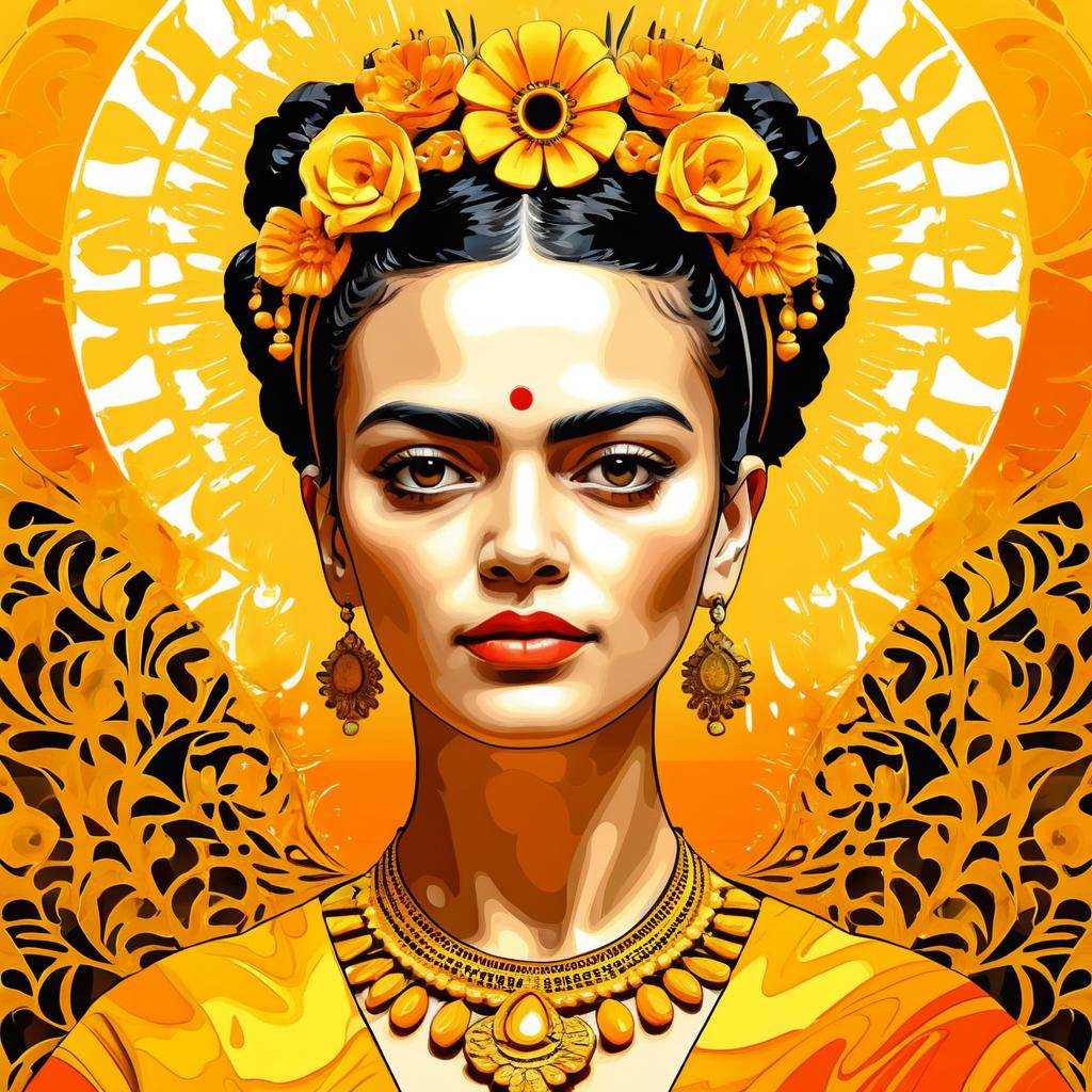 Brittle Digital Painting Inspired by Frida Kahlo