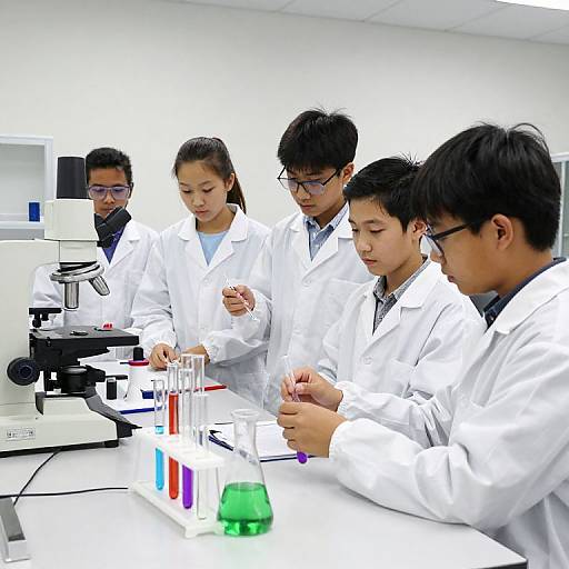 Youthful Lab with Luminescent Chemicals