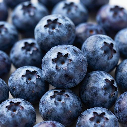 Close-Up of Fresh Ripe Blueberries
