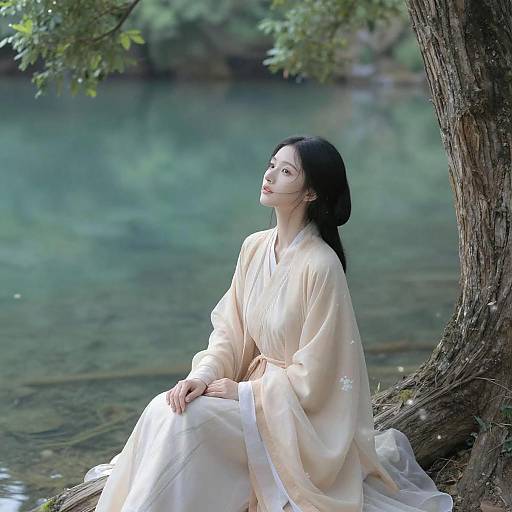 Ethereal Woman by Tranquil Lake