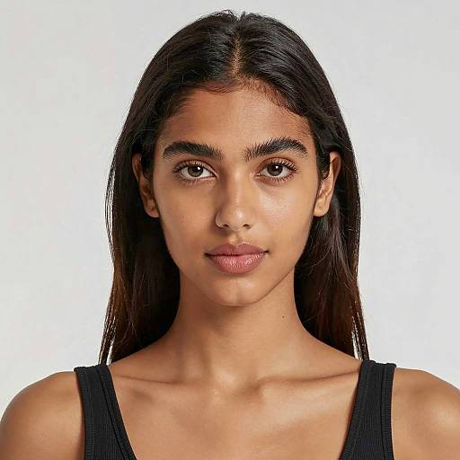 Portrait of Young Woman with Black Sleeveless Top
