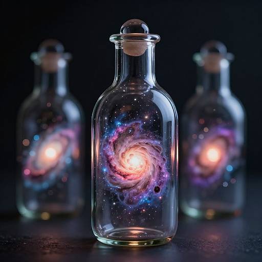 Miniature Galaxies in Glass Bottles