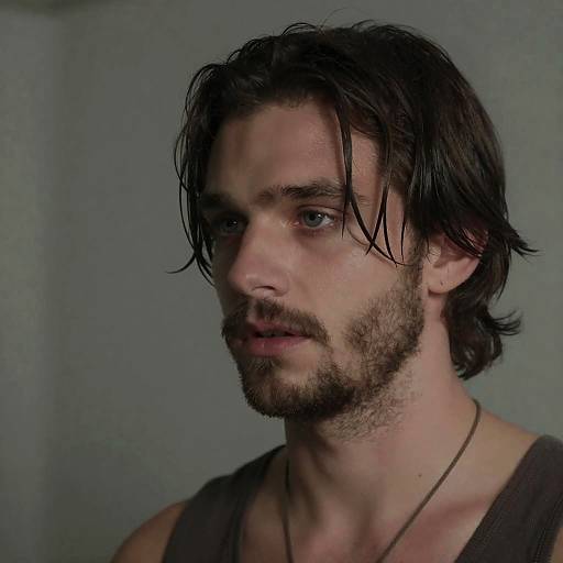 Intense Portrait of Young Man