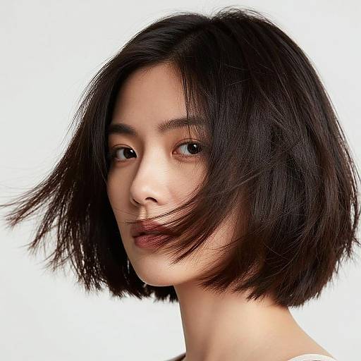 Dynamic Asymmetrical Bob Hairstyle