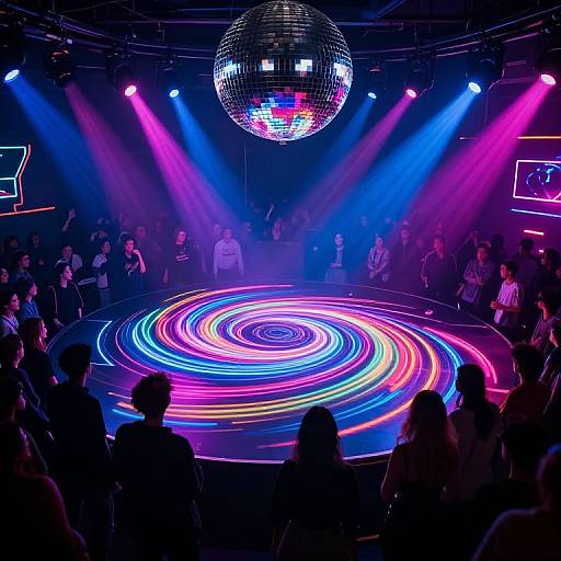 Futuristic Neon Cyberpunk Dance Floor