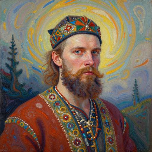 Surreal Russian Folklore Portrait