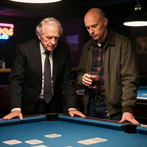 Captivating Scene at the Pool Table