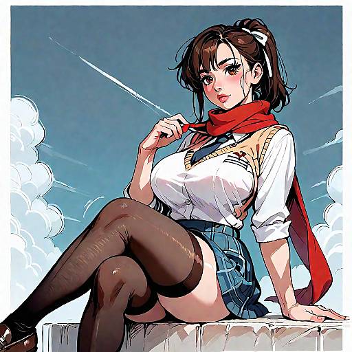 Asuka in Shinobi Sweater Vest