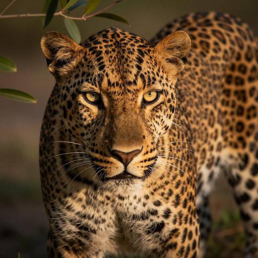 Leopard Portrait in Golden Light