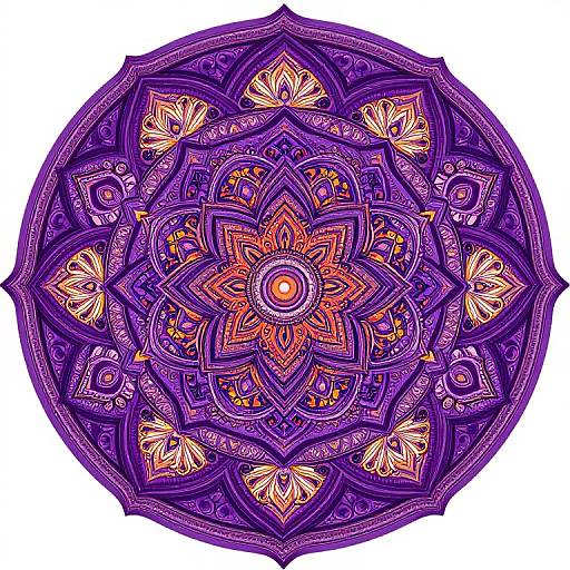 Psychedelic Purple Hindu Mandala