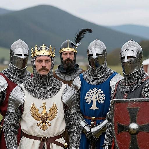 Four Distinguished Medieval Knights Portrait