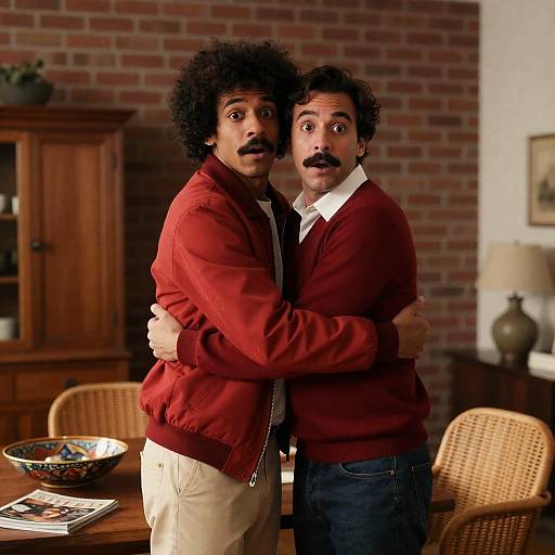 Surprising Embrace Between Two Men