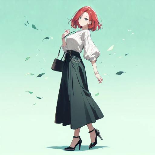 Chic Woman Twirling in Nature Chic Woman Twirling in Nature