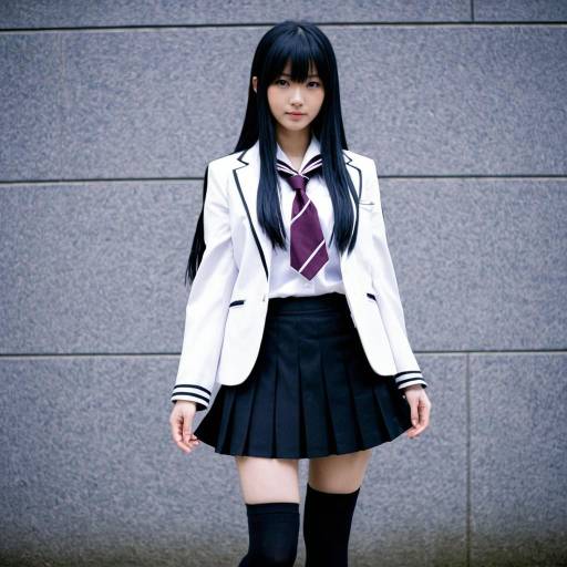 Cosplay in Stylish School Uniform