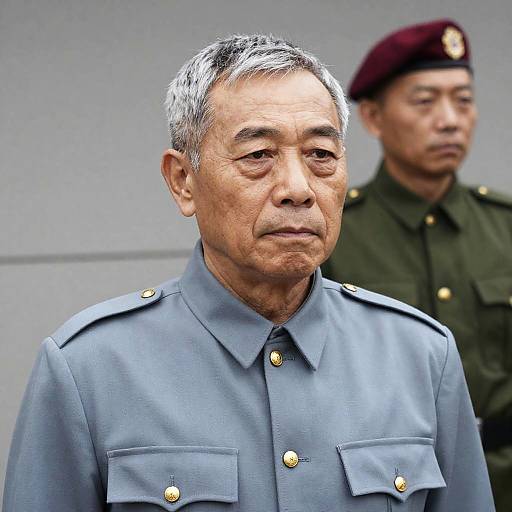 Serious Portrait of Military Veterans