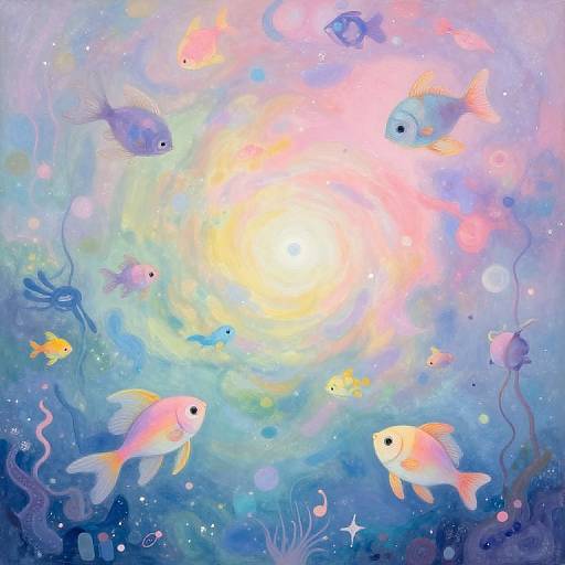 Dreamlike Underwater Realm in Pastels