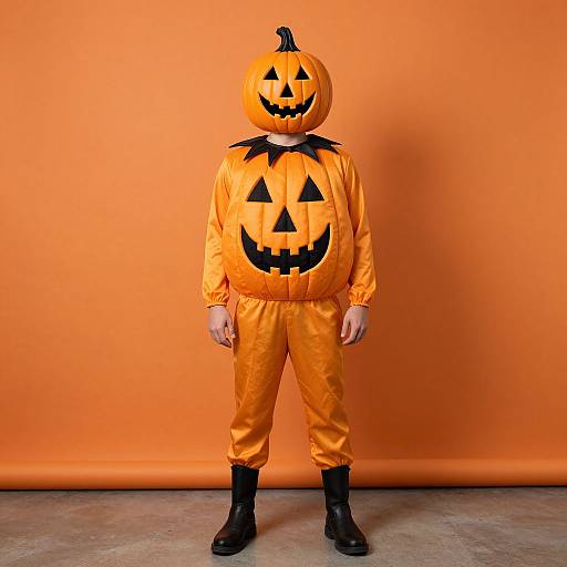 Solo Male in Pumpkin Costume