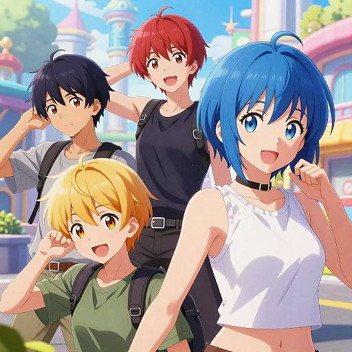 Vibrant Anime Short Hairstyles