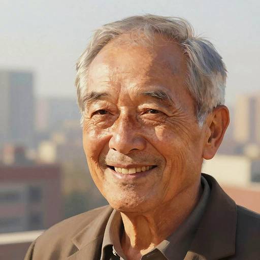 Aging Filter Transition on Smiling Man