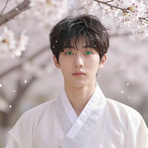 Serene Asian Beauty in Hanbok