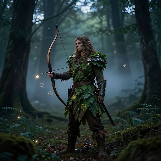 Satyr Ranger in Mystical Twilight Forest