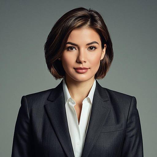 Professional Woman in Black Suit