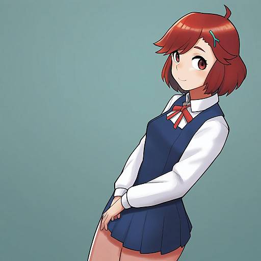 Illustration of Aoba tsugumi, kannagi in the style of Donburi (donburikazoku)