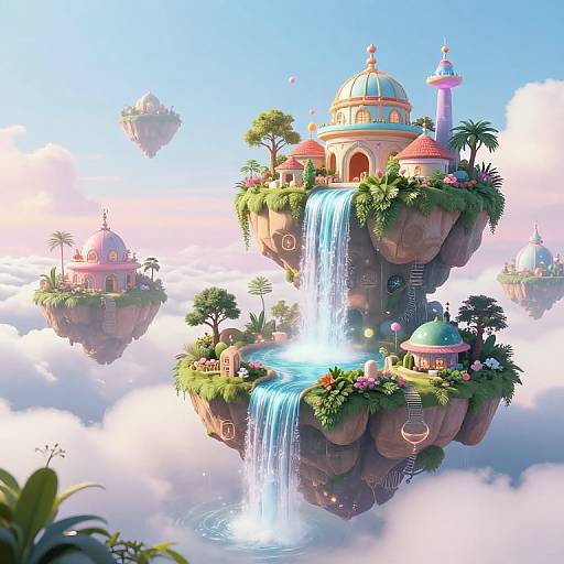 Hix-Inspired Surreal Floating Islands