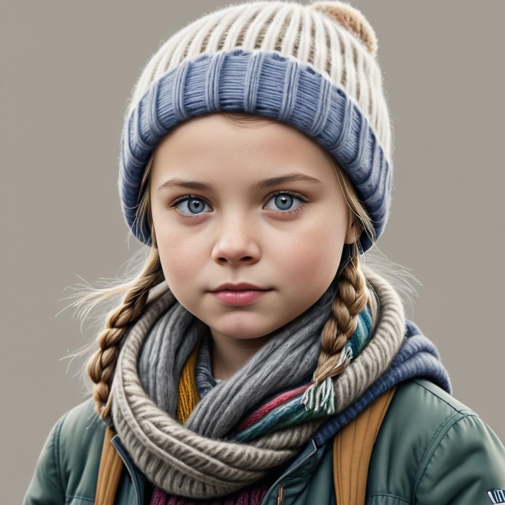 Emotive Portrait of Greta Thunberg