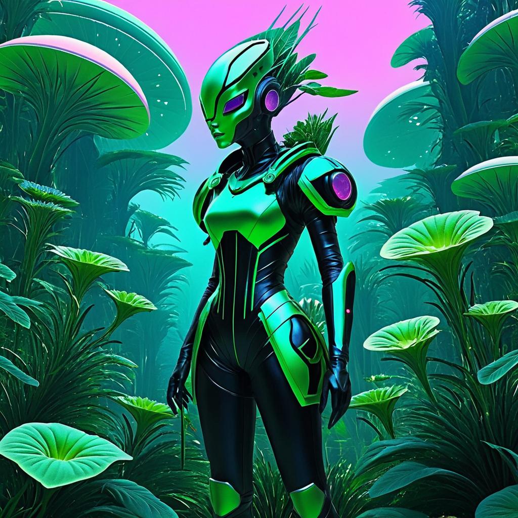 Alien Botanist in Sci-Fi Wonderland