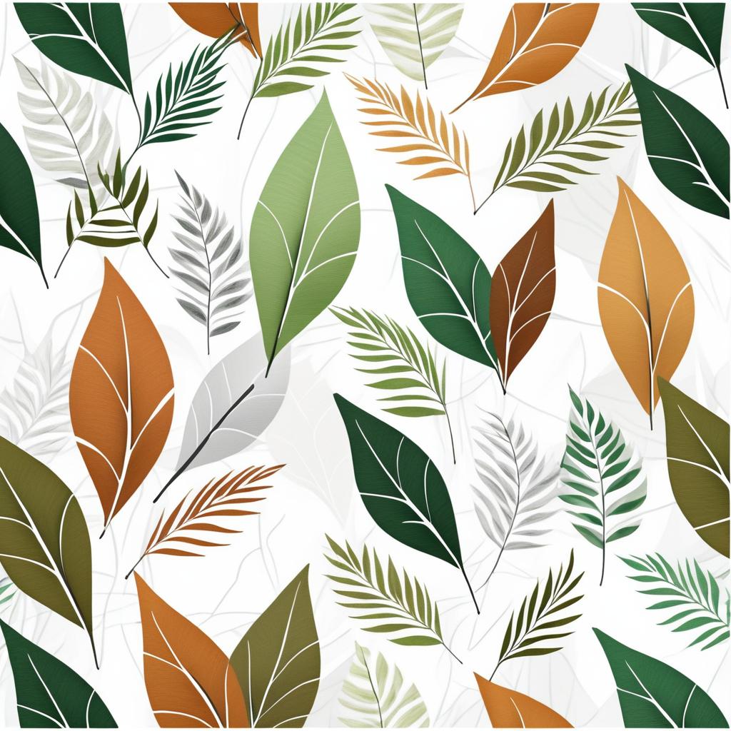 Earthy Leaf Fabric Design Concept