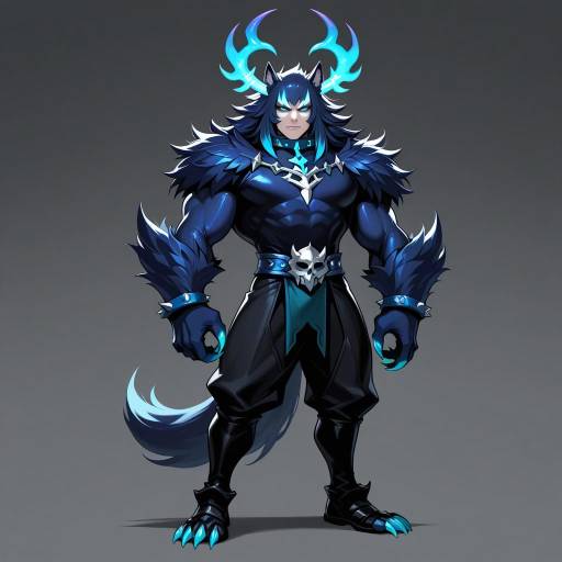 Fierce Stag Boy with Velvety Antlers