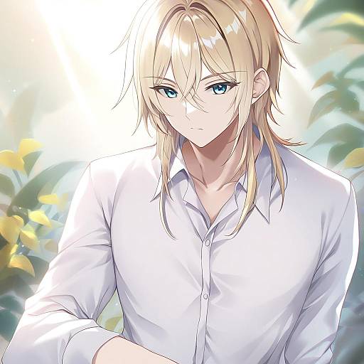 Illustration of Alkaid mcgrath, lovebrush chronicles in the style of Tateha (marvelous grace)