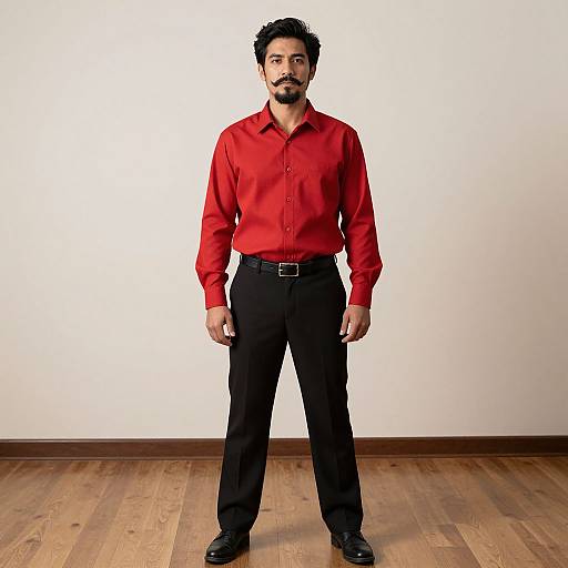 Realistic Male Character in Red Shirt