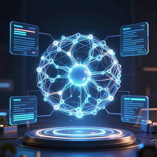 Futuristic AI Interface with Embeddings