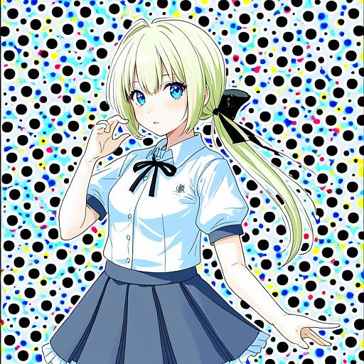 Illustration of Amano soraha, assault lily in the style of Chm (macharge)