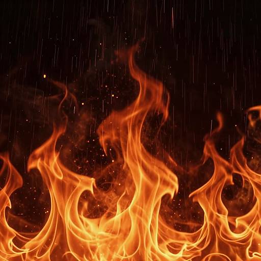 Surreal Cyberpunk Fiery Ember Rain