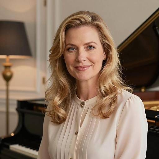 Soft Smile: Woman in Elegant Setting