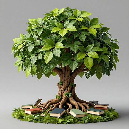 Surreal Book Tree of Knowledge