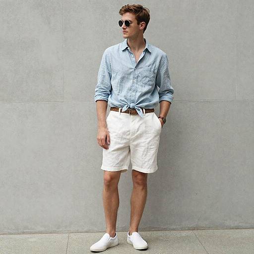 Ethan's Casual Summer Chambray Look