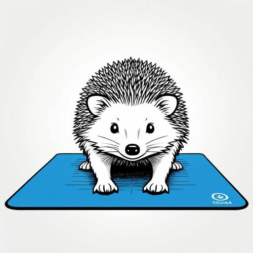 Cartoon Hedgehog Doing Yoga Pose