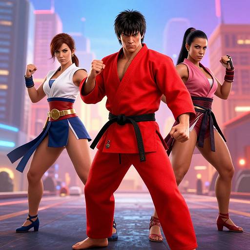 Ken and Warrior Woman Dynamic Pose