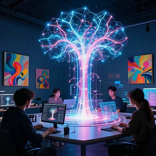 Futuristic AI Art Creation Studio