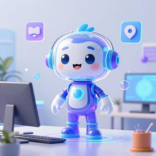 Friendly Holographic AI Assistant