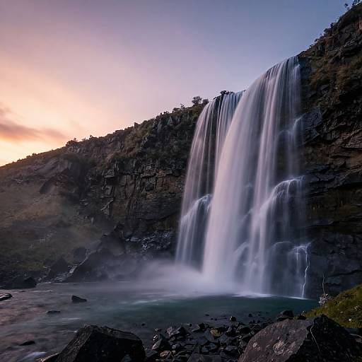 Majestic Waterfall at Dawn