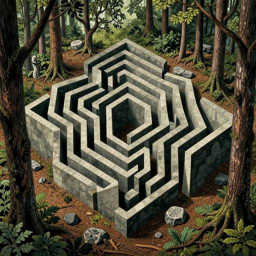 Escher-Inspired Impossible Forest Geometry