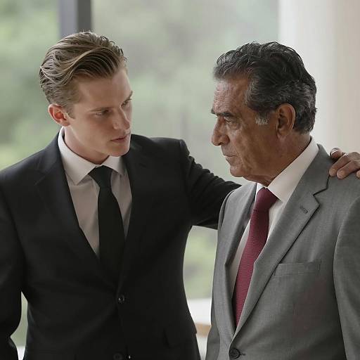 Intense Portrait of Two Men Indoors