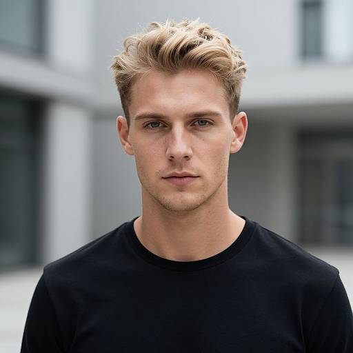 Fit European Man with Blonde Tips